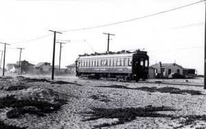 Pacific Electric car on the Peninsula - 1939