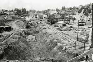 Building the Pacific Electric rail line